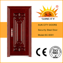 Sc-S091 Good Design Entrance Security Steel Metal Doors